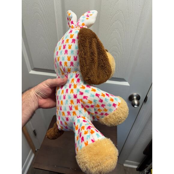Dan Dee 12" Seated Puppy Dog Bunny Rabbit Ears Costume Pajamas Stuffed Plush - Picture 3 of 7